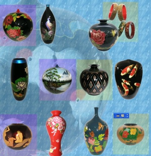 七彩漆器作品