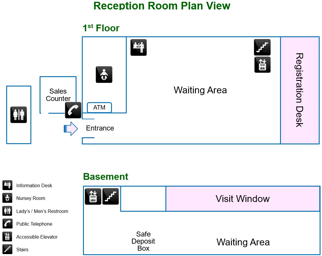 reception room plan view