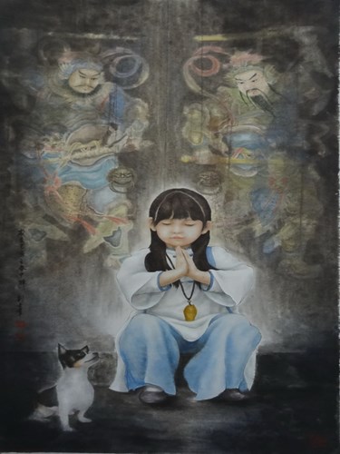 國畫作品-養心