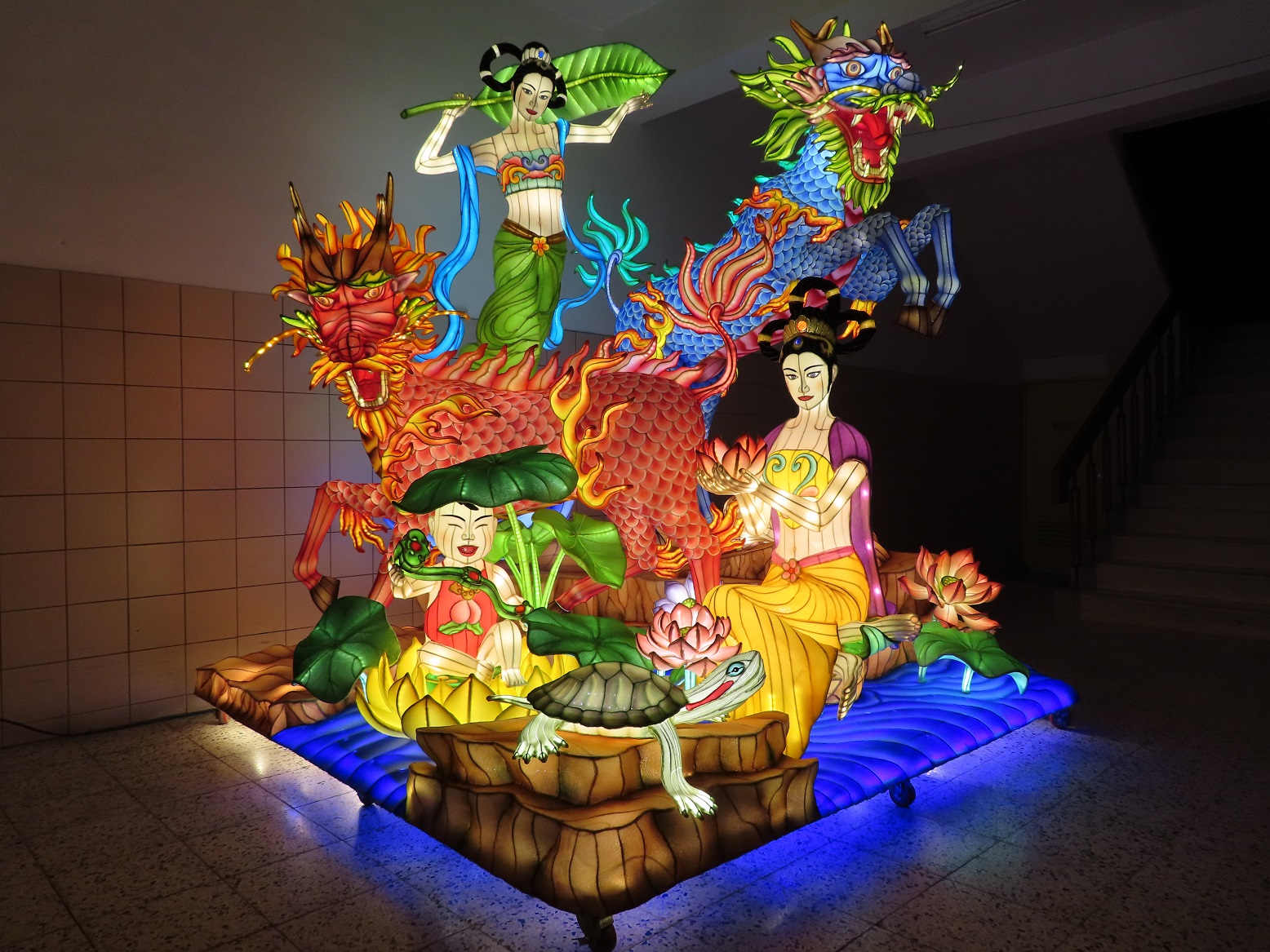 「飛天福祿至，麒麟獻祥瑞」花燈榮獲2021臺灣燈會傳統組特優獎